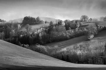 Schwarz und Weiß Landschaft in Nö, Wang Alm