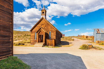 Church in the Ghost town of Bodie California USA