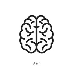 Brain icon vector chip illustration on white background