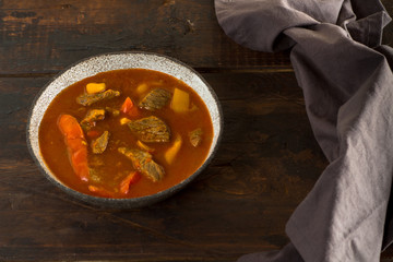 Beef goulash with sour creame