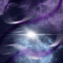 spiral galaxy in space Abstract technology background  - 303672228