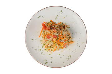 Carrot cabbage Salad top view