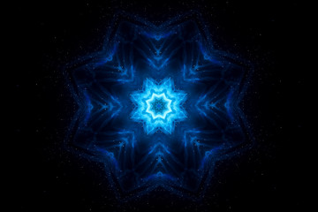 Ornamental vintage mosaic art flower. Abstract esoteric cosmic mandala. The budding flower.