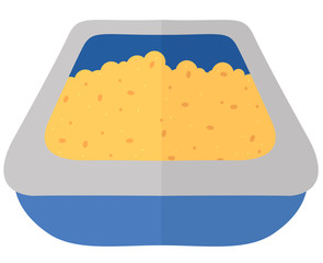 Flat cartoon filler tray icon