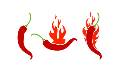 Chili pepper logo. Isolated chili pepper  on white background