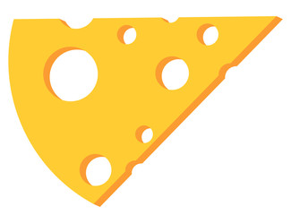 Flat icon of cheese