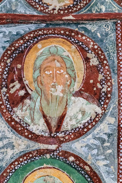 Fresco Ceiling in cave orthodox El Nazar Church, Goreme Cappadocia, Turkey