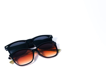 Sunglasses on a white background