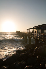 Sunset at the Jetty in Swakopmund, Namibia, Africa