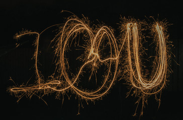 I love you sparkler night