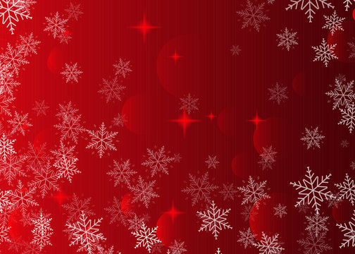 Red abstract background with snowflakes. Perfect for christmas and new year banners, christmas card fond and much more.