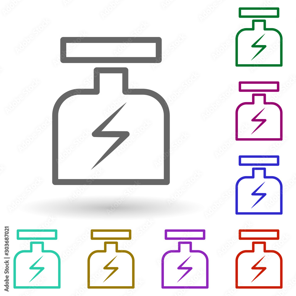 Poster protein multi color icon. simple thin line, outline vector of health icons for ui and ux, website or
