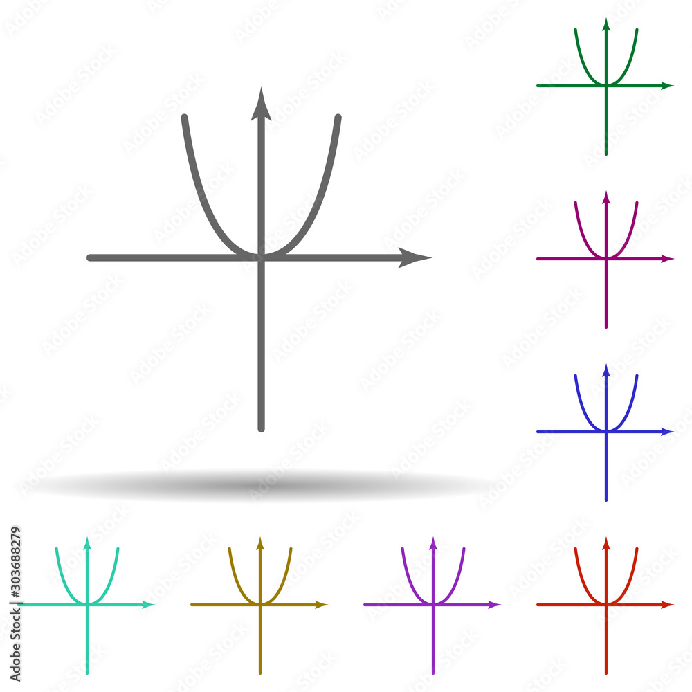 Poster diagram in physics line multi color icon. simple thin line, outline vector of chart and diagram icon