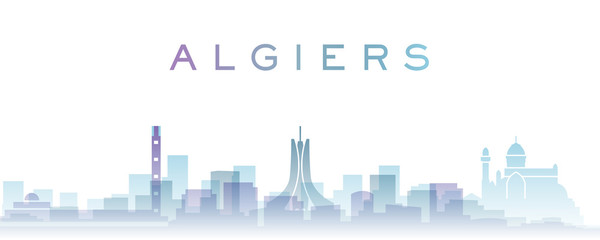 Algiers Transparent Layers Gradient Landmarks Skyline