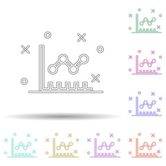 point diagram colored icon. Element of colored business chart icon for mobile concept and web apps. Colored point diagram icon can be used for web and mobile on white background