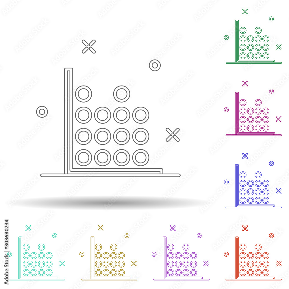 Poster point diagram colored icon. element of colored business chart icon for mobile concept and web apps. 