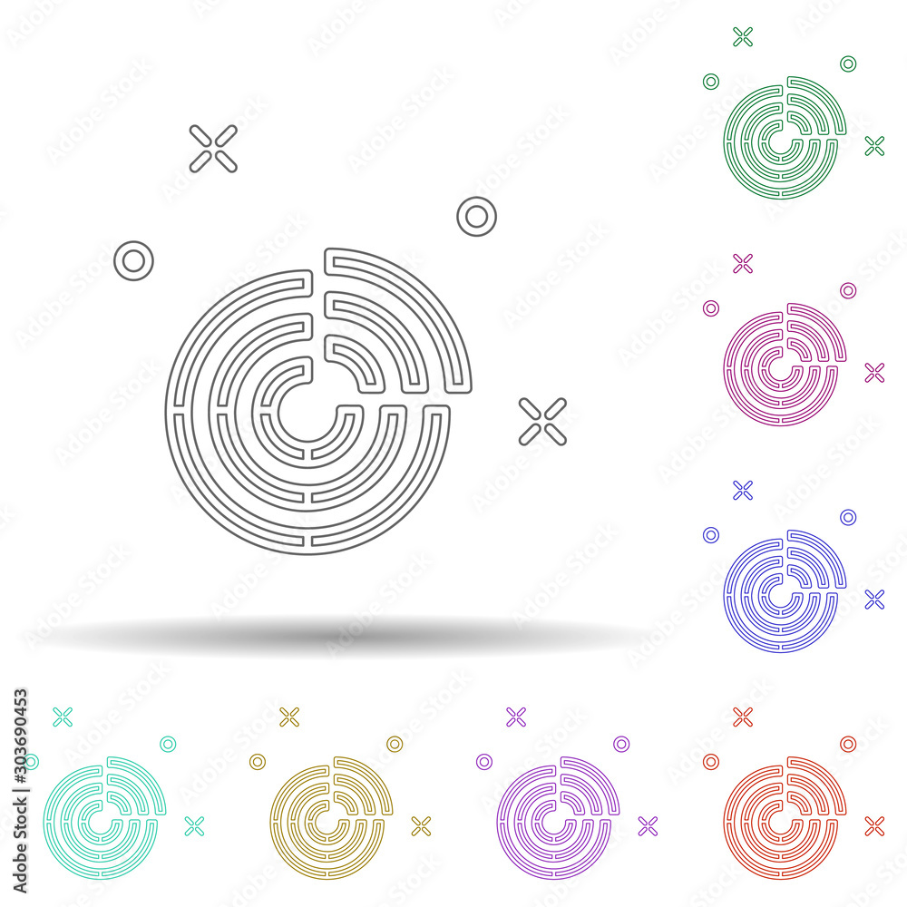 Poster diagram pie colored icon. element of colored business chart icon for mobile concept and web apps. co