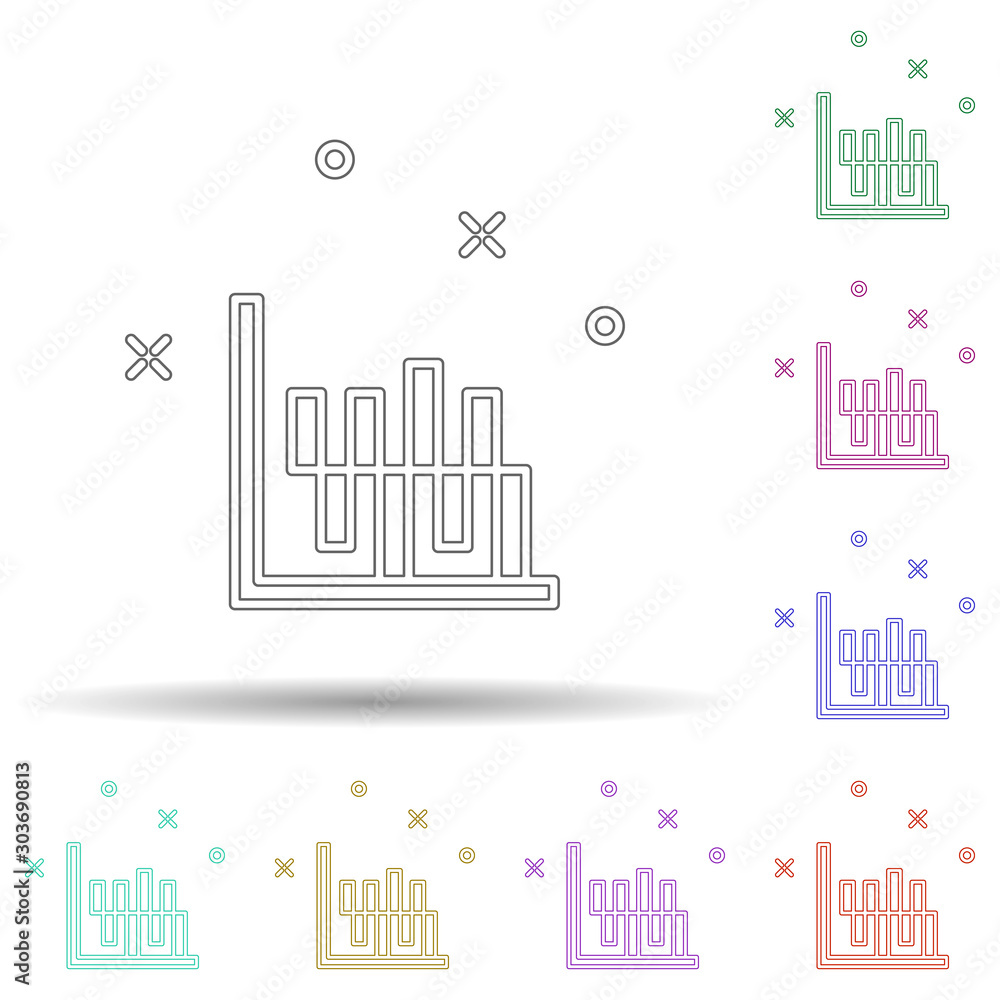 Poster diagram columns colored icon. element of colored business chart icon for mobile concept and web apps