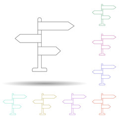 Business charts multi color icon. Simple thin line, outline vector of charts icons for ui and ux, website or mobile application
