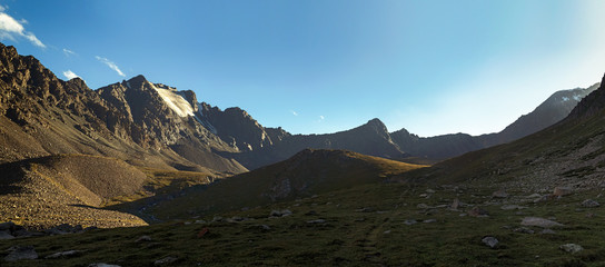 landscape mountains, Tien Shan ridges, Kyrgyzstan
