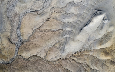 Aerial texture on the earth.  Gray color. Utah landscape. USA