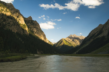 river in the mountains, tian shan Kyrgyzstan