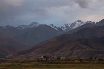 foothills of Tien Shan, during dusk