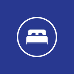 Bed icon illustration isolated vector sign symbol