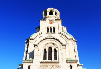 Fototapeta premium ブルガリア アレクサンドル・ネフスキー大聖堂の鐘楼