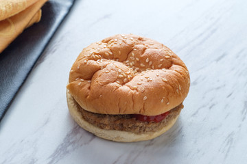 Plain Boring Microwaved Hamburger