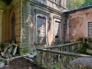 Old abandoned ruined castle 