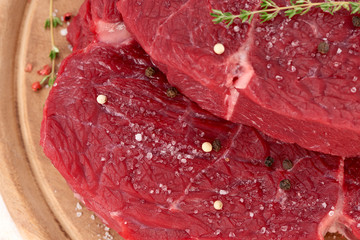 fresh piece of meat juicy steak on the Board