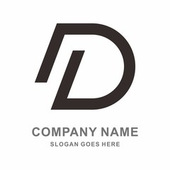 Monogram Letter D Business Company Vector Logo Design
