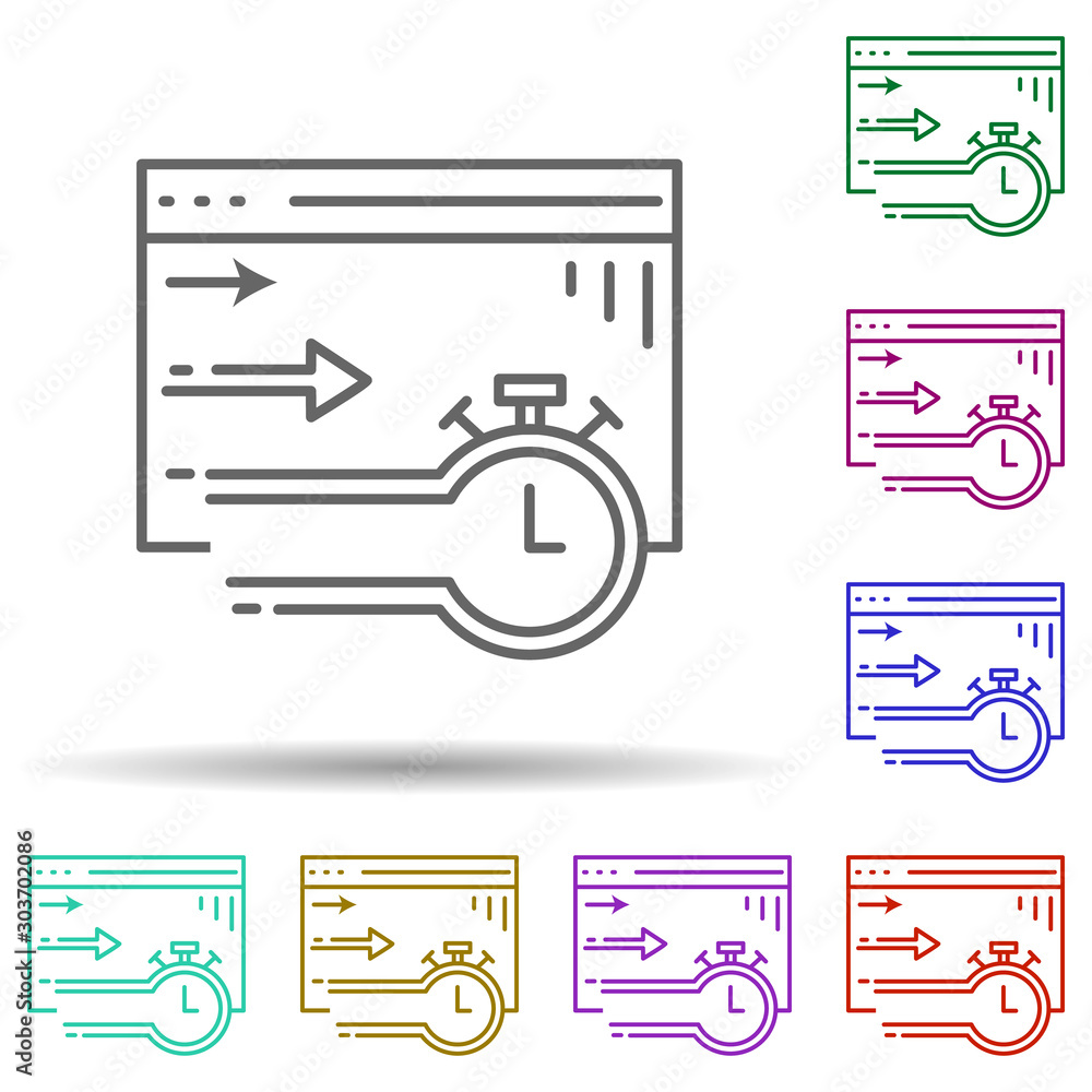 Poster website session multi color icon. simple thin line, outline vector of web development icons for ui a
