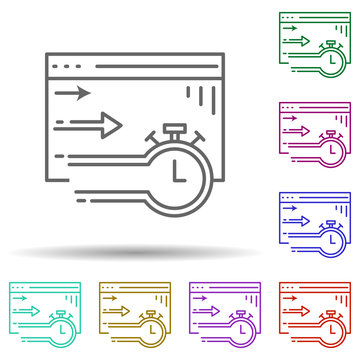 Website session multi color icon. Simple thin line, outline vector of web development icons for ui and ux, website or mobile application