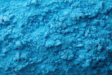 Blue bath bombs dry mixture background