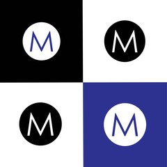 simple logo letter M design illustration vector