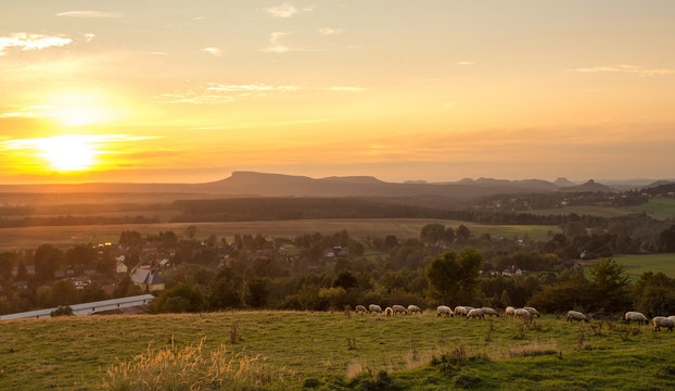 rustic landscape in the czech republic