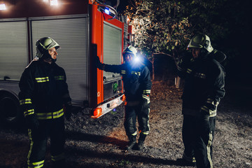 Fire department at an emergency scene