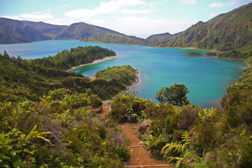 The beauty of the Lagoa do Fogo in Sao Miguel