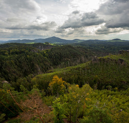 Fototapeta na wymiar view from the high hill in the czech republic