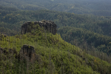 Fototapeta na wymiar view from the high hill in the czech republic