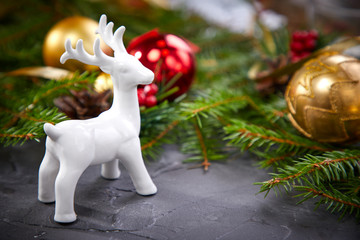 Christmas decoration with deer