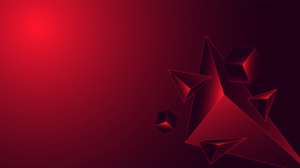 Modern polygonal gradient red background illustration. Use for modern design, cover, template, decorated, brochure, flyer