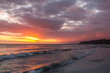 dawn on the shore of the Baltic Sea