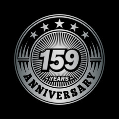 159 years anniversary celebration logo design. Vector and illustration.