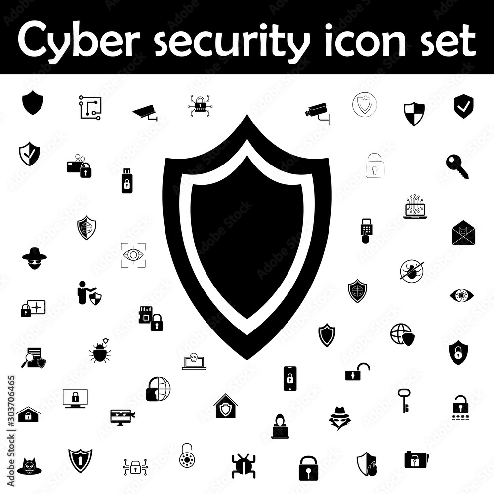 Aufkleber shield icon. cyber security icons universal set for web and mobile
