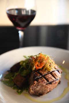 grilled filet mignon steak