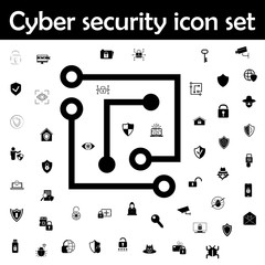 Laptop chip icon. Cyber security icons universal set for web and mobile