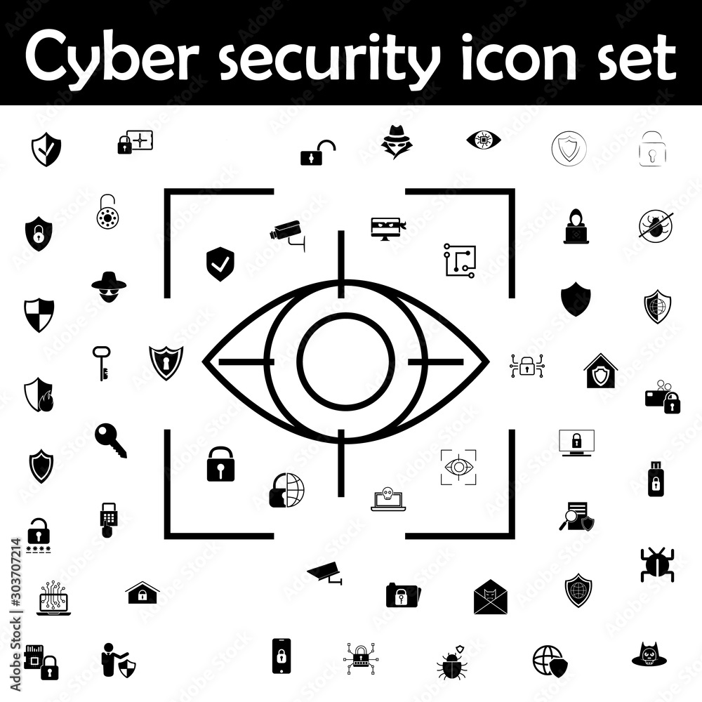 Aufkleber eye icon. cyber security icons universal set for web and mobile